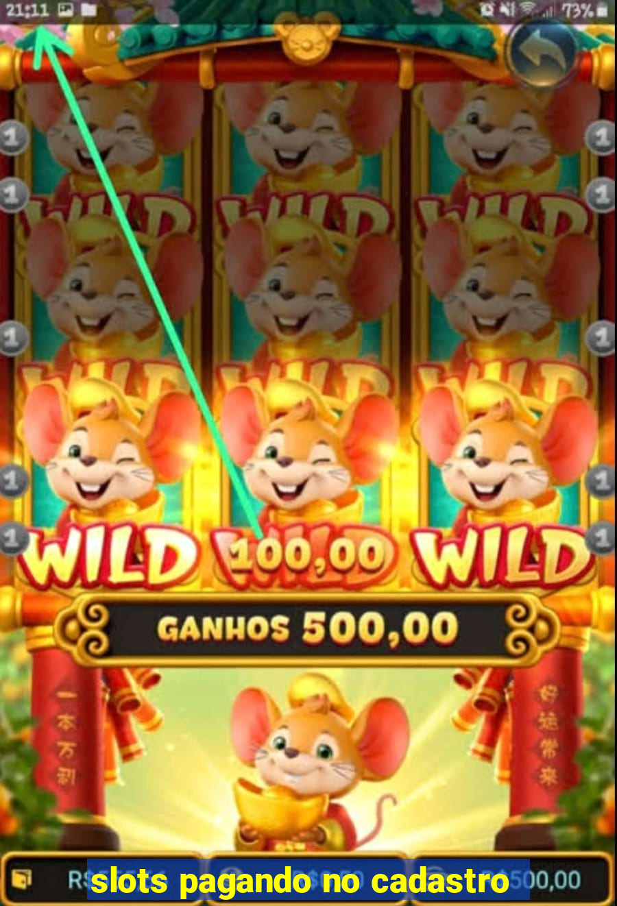 slots pagando no cadastro